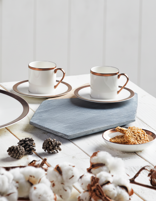 Copper Line Coffee Cups - Set of 2