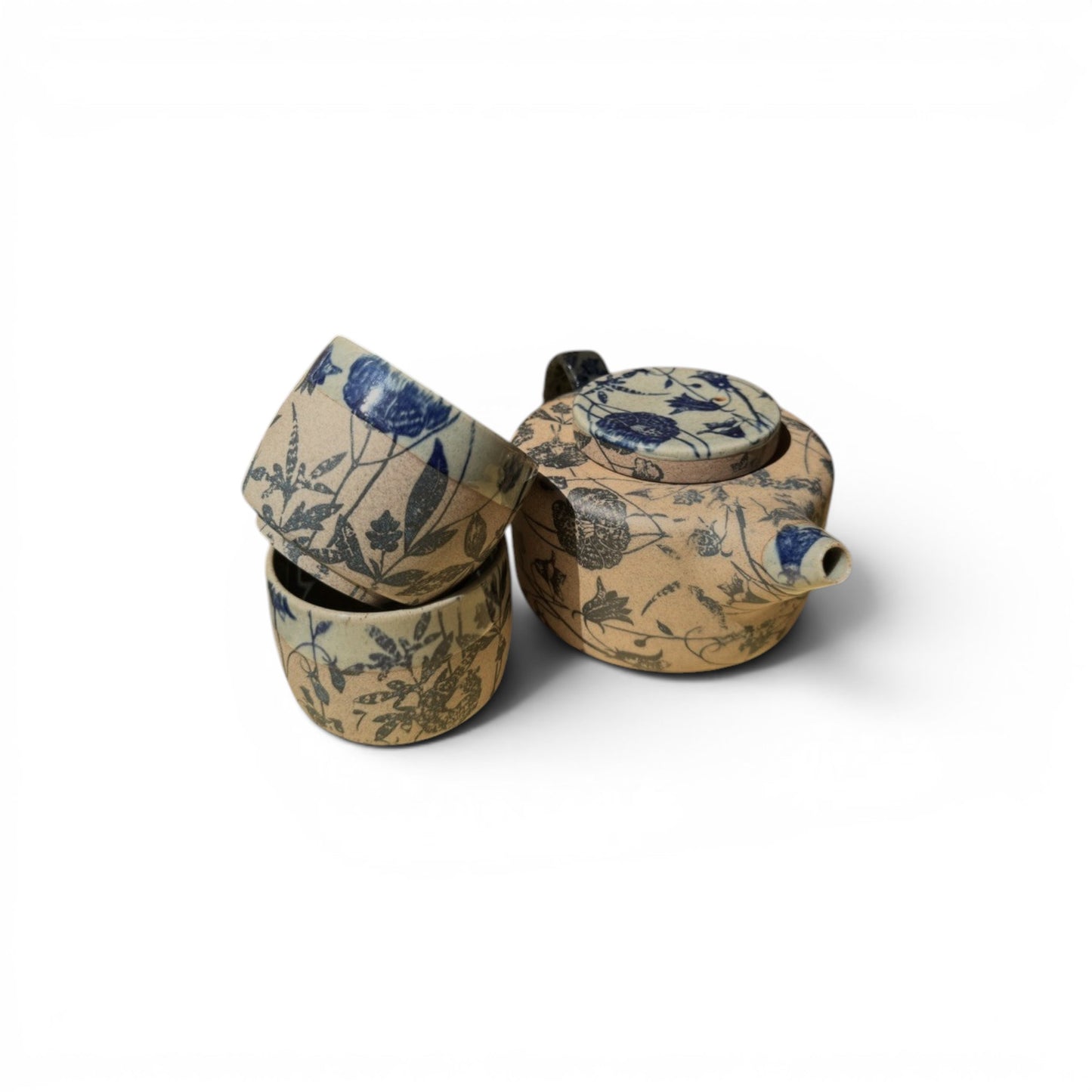 Blue Flora Tea Set