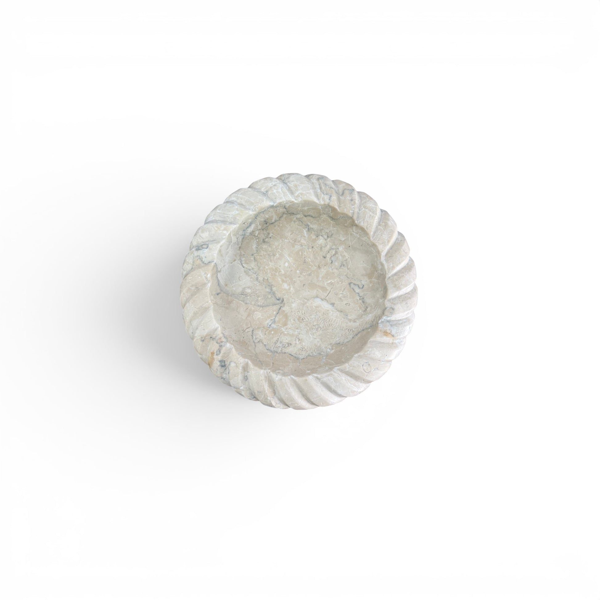 Cream Marble Trinket Holder