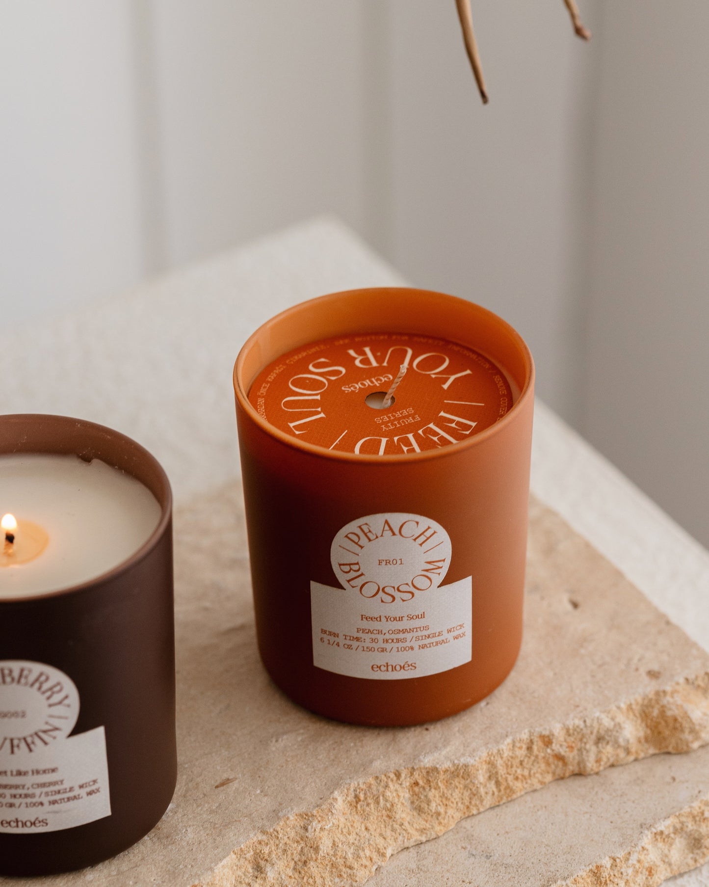 Peach Blossom - Small Size Natural Candle