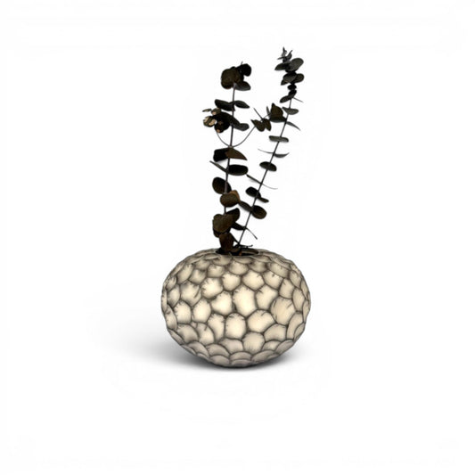Honeycomb Raku Vase