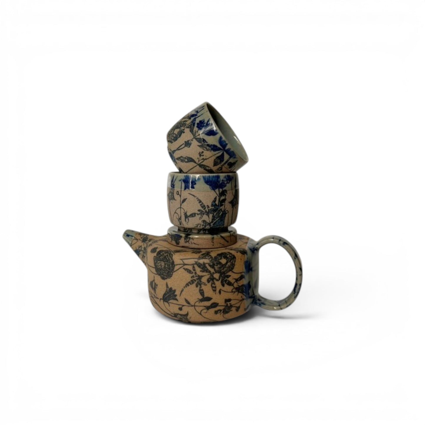 Blue Flora Tea Set