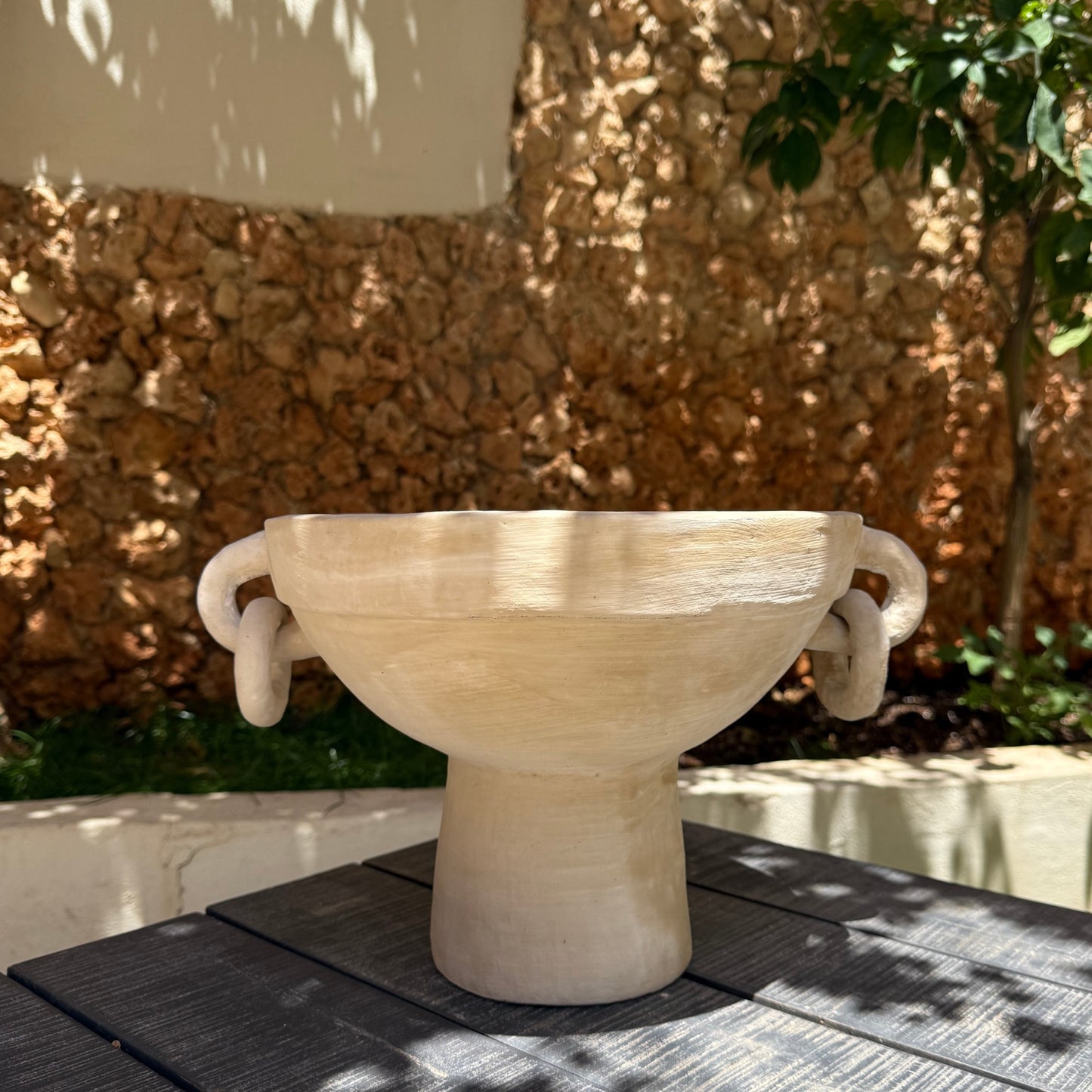 Antica Terracotta Pedestal Bowl